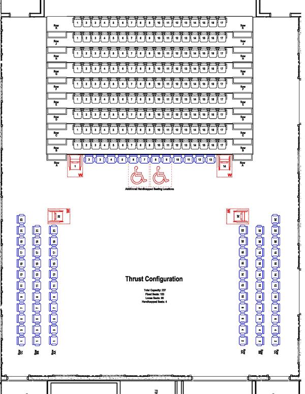 Studio Thrust Seating Layout